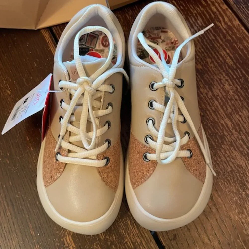 NWT NEW UIN Denia 1 Sesame Size 7 Womens Lace Up Retro Beige Hippie Comfy $215 - Picture 6 of 12